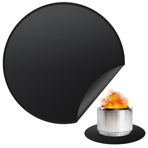 rumlick 48 Fire Pit Mat for Solo Stove Yukon Round Fireproof Under Grill Mats for Outdoor Grill Portable Camping Stove Mat for Solo Stove Accessories - Image 1