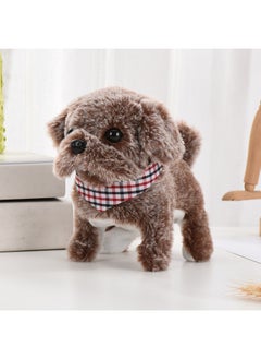 Generic Toy Dog Children Plush Electric Toy Walking Dog Electric Dog Stall Electronic Puppy Pet-Color:Pastoral Dog (brown)  - Image 1