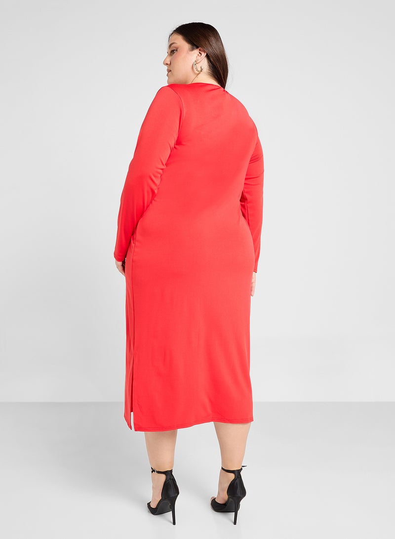 Ginger Plus Knotted Jersey Dress - Image 2