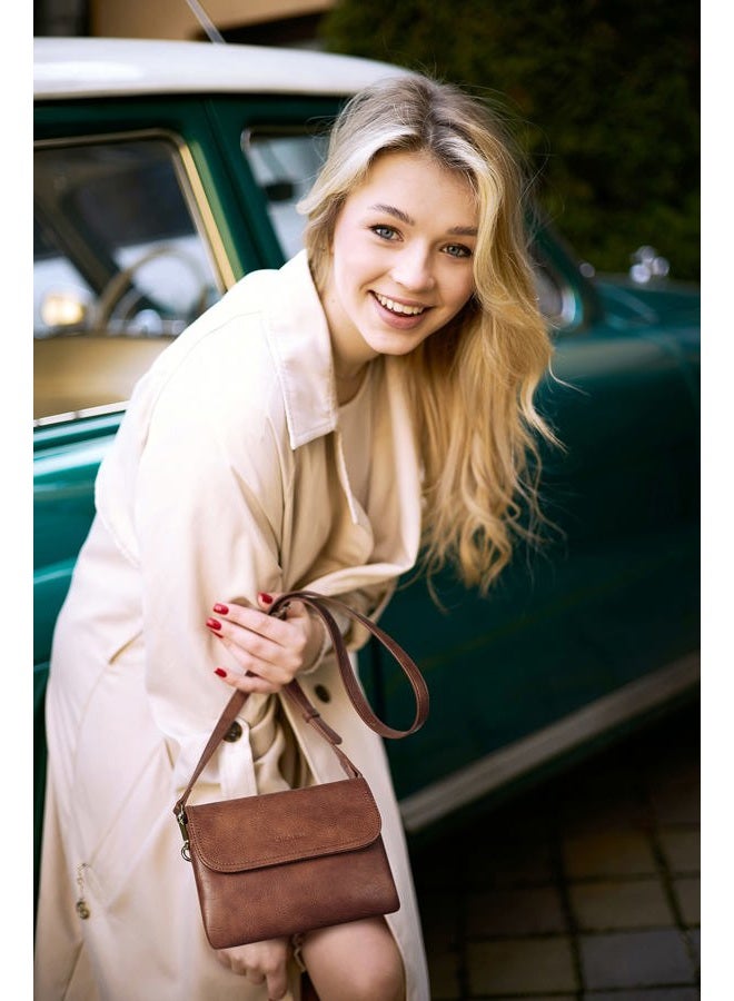 CHOLISS Small Crossbody Bags for Women Leather Phone Bag Purses, A1-retro Brown, Crossbody - Image 2