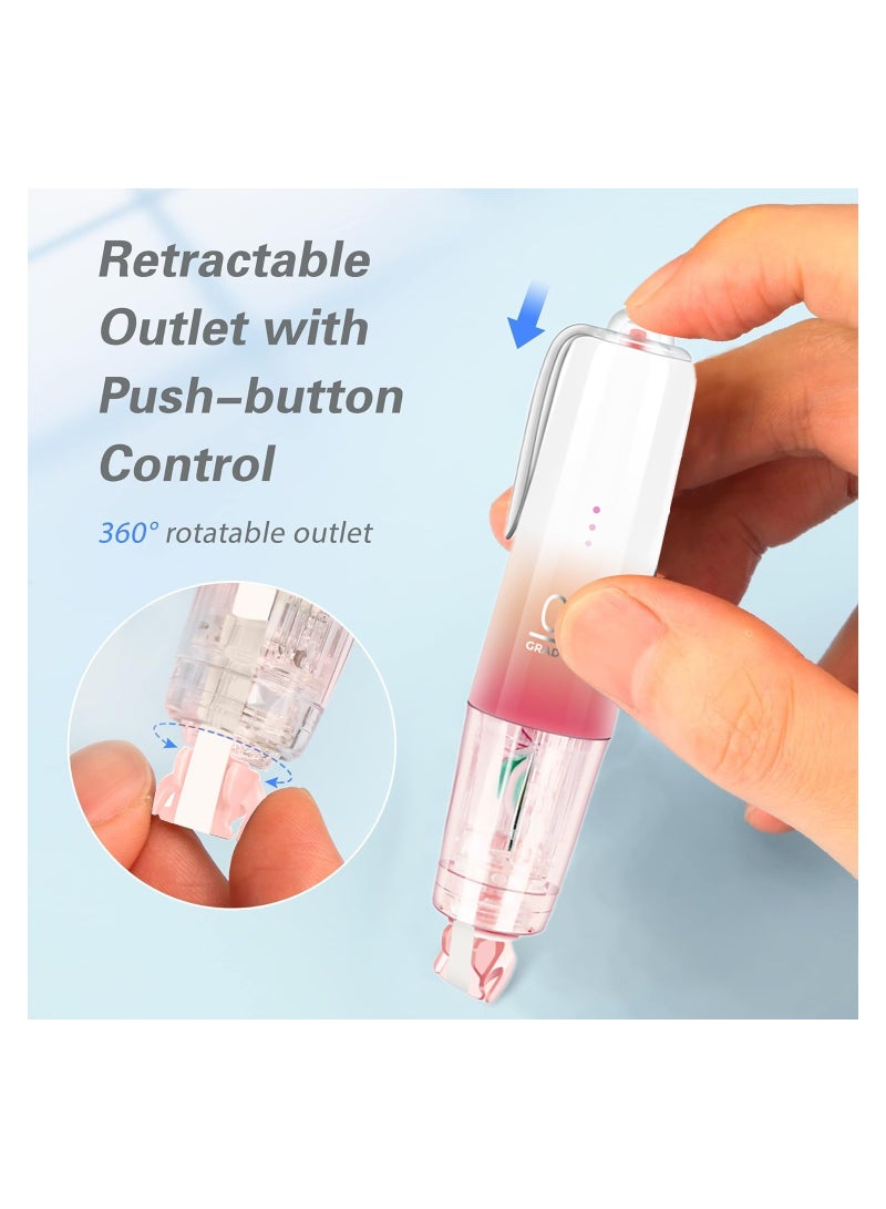 SYOSI Refillable Correction Tape, Quick Dry White Out Small White Out Tape Retractable Correction Tape Mini Correction Tape Pen Shaped Applicator Mess-Free Correction Tape for Home Office Supplies - Image 2