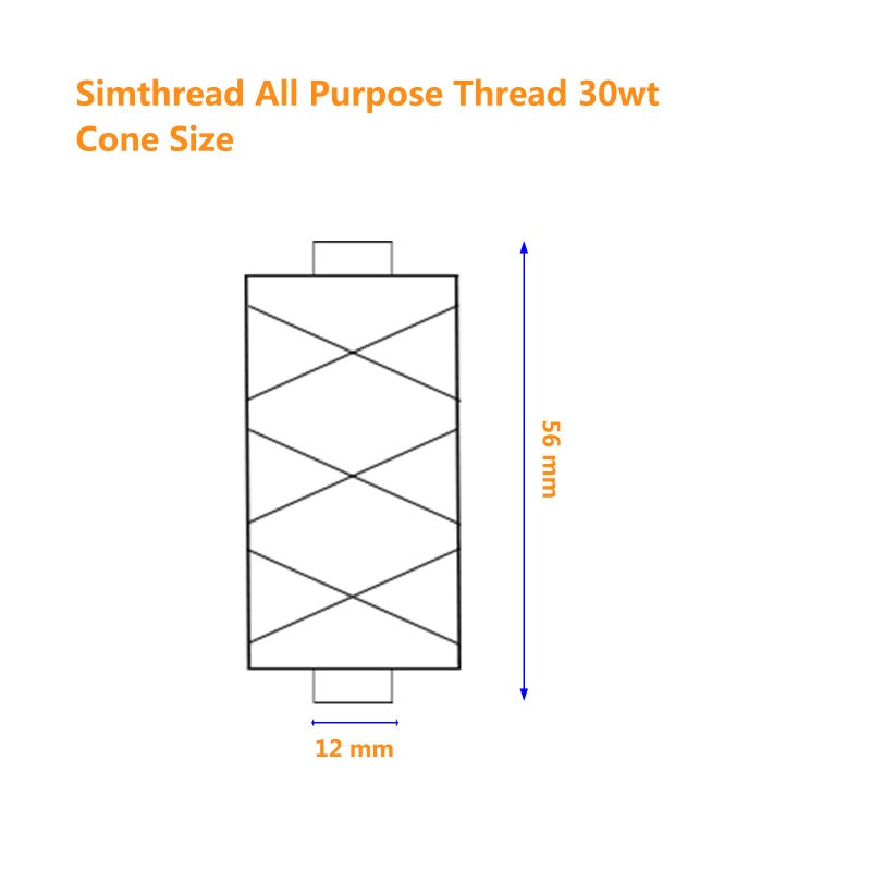 simthread All Purpose Thread Polyester Navy Blue 400 Yards Spool 2 Pack - Image 2