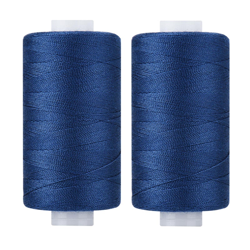 simthread All Purpose Thread Polyester Navy Blue 400 Yards Spool 2 Pack - Image 1