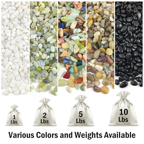 FANTIAN Black Pebbles for Indoor Plants, 3/8 inch Small Bag Stones, Decorative River Rocks for Succulent Potted Plant, Vase and Outdoor Landscaping Garden(16 oz) - Image 4