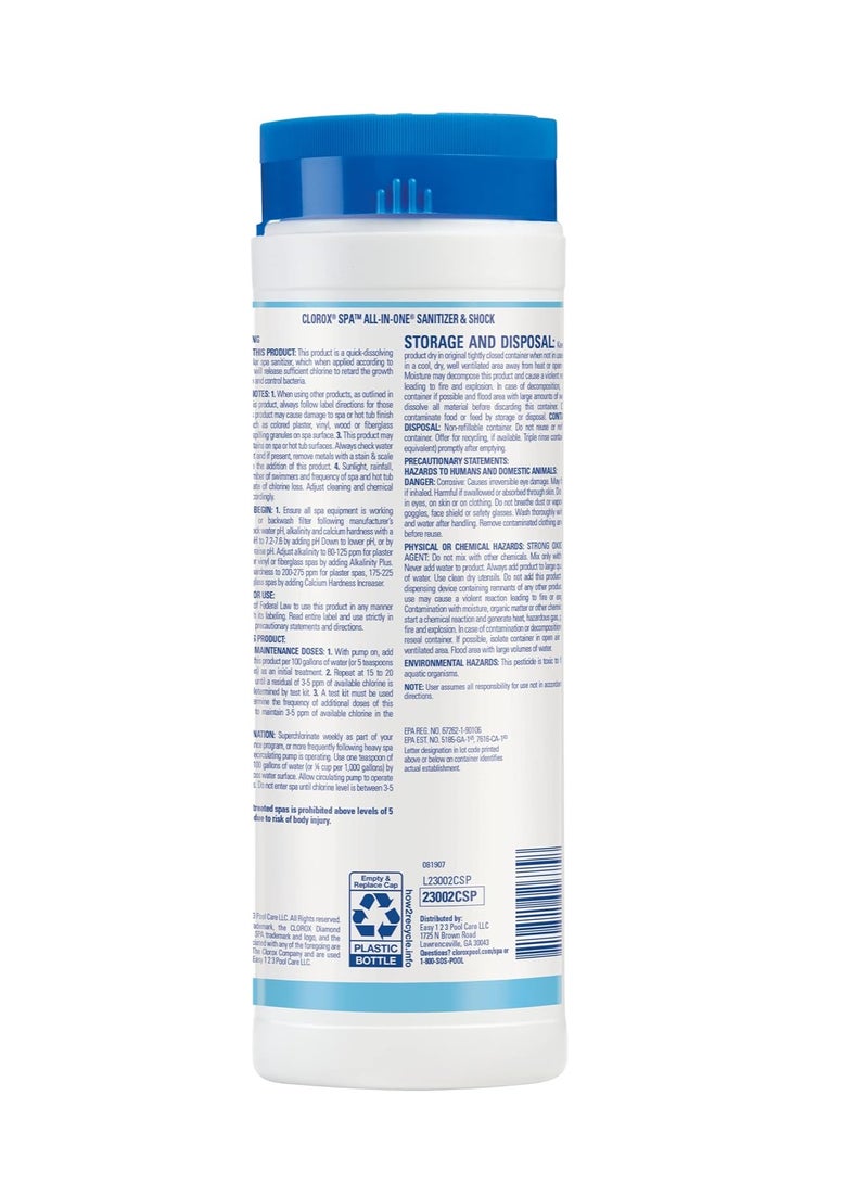CLOROX POOL & Spa Clorox® Pool&Spa™ Spa Bromine Tablets, For Low-Odor Sanitization, Restores Water Clarity, Fast-Dissolving, 1.5LB (Pack of 1) - Image 2