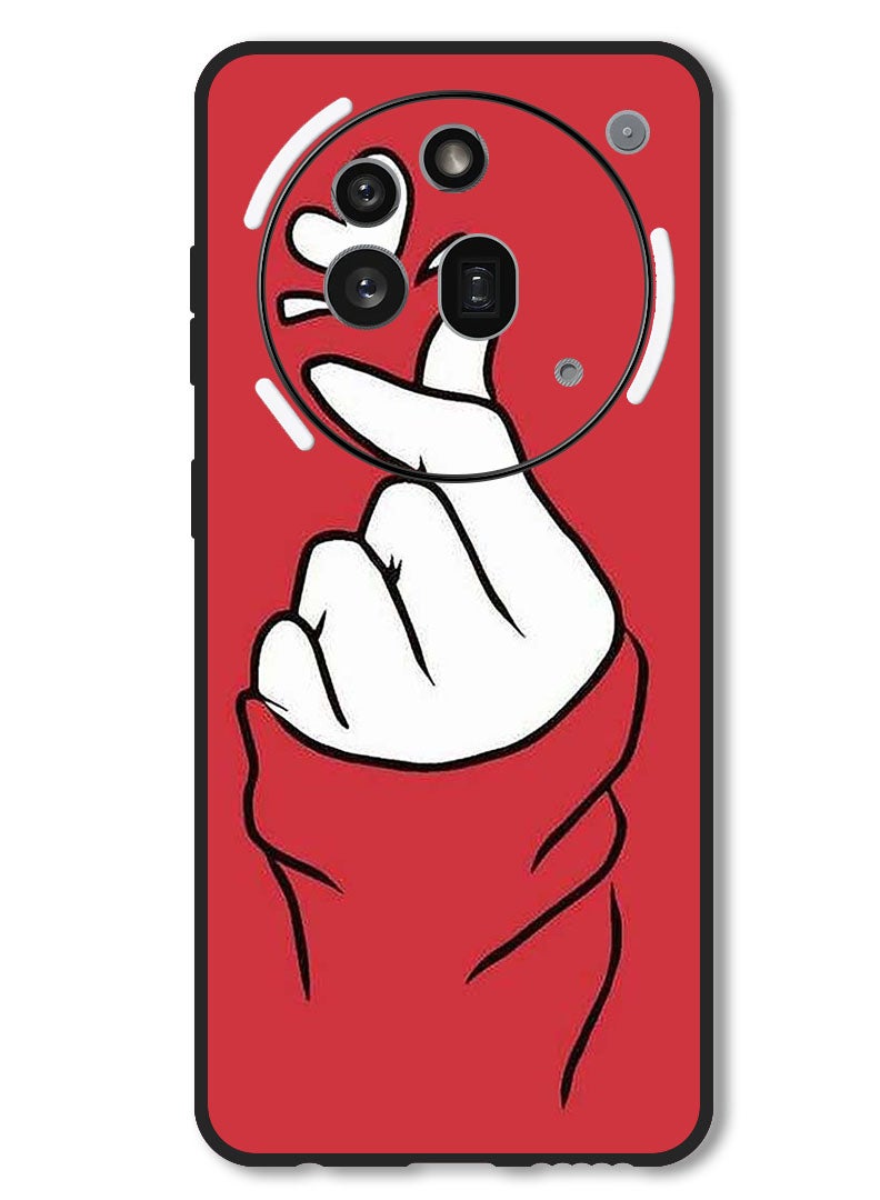 Theodor Case Compatible with Nothing Phone 3a Pro Protection Shockproof Bumper Cover Snap Love Red - Image 1