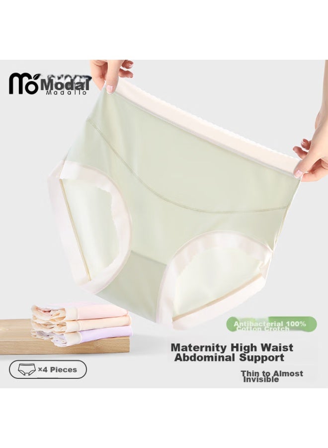 Madallo Modal Maternity Underwear, High-waist, Silk-like, Seamless, Comfortable, Breathable, Belly Support Shorts, For Early, Mid, And Late Pregnancy - Image 1