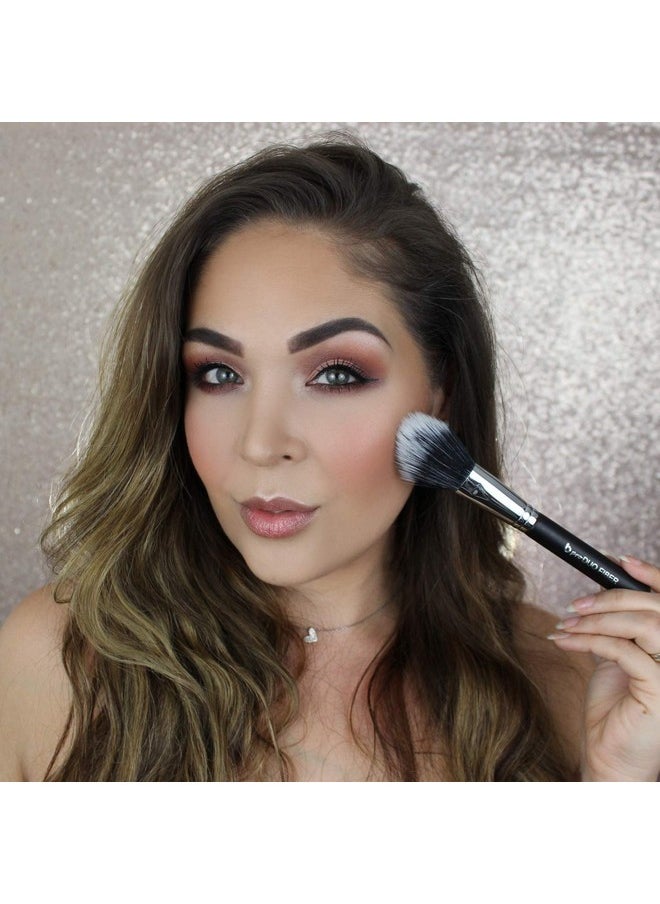 Beauty Junkees Domed Blush Bronzer Brushbeauty Junkees Duo Fiber Contour Brush For Contouring Sculpting Highlighting Blending Buffing With Powder Cream Liquid Cosmetics Synthetic Vegan Makeup Brushes  - Image 2