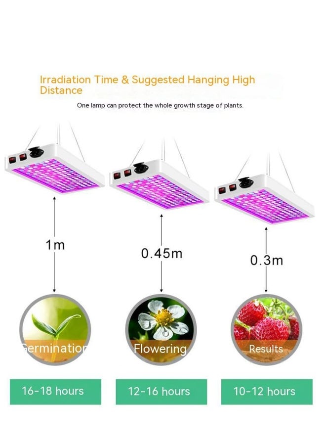 ماركة غير محددة Indoor Plant Grow Light 192/287 LED Full Spectrum Light Adjustable Swan Neck 2 Switching Modes for Indoor Grow Greenhouse Vegetables 1000 W, 12,402 x 7,874 x 1,575 in.  - Image 3