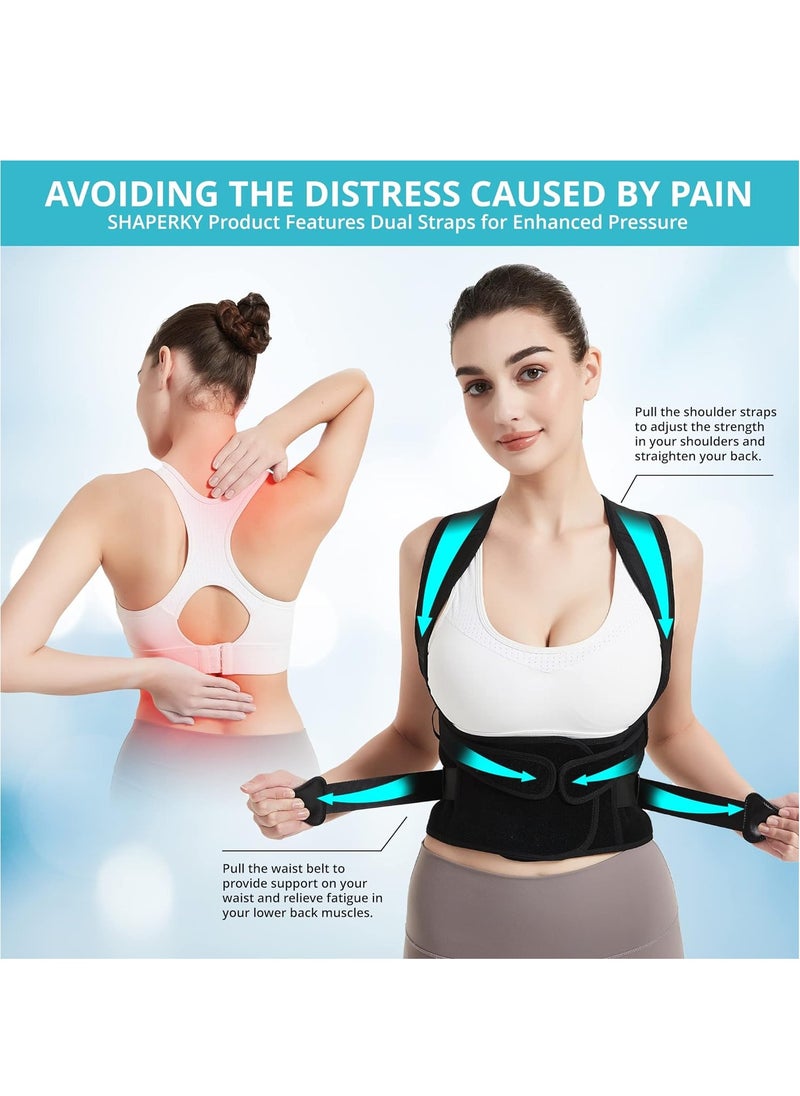 Back Brace and Posture Corrector Back Straightener Posture Corrector Scoliosis and Hunchback Correction Spine Corrector Support Back Pain Adjustable Posture Trainer