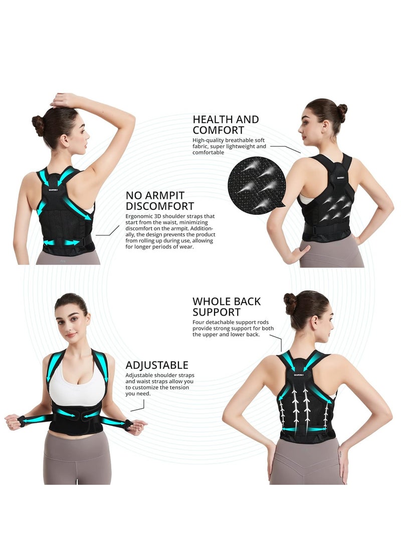 Back Brace and Posture Corrector Back Straightener Posture Corrector Scoliosis and Hunchback Correction Spine Corrector Support Back Pain Adjustable Posture Trainer