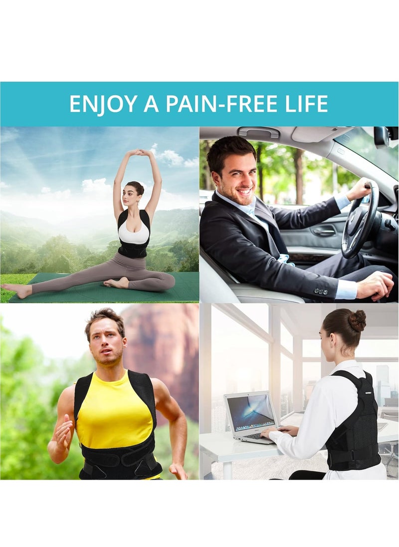 Back Brace and Posture Corrector Back Straightener Posture Corrector Scoliosis and Hunchback Correction Spine Corrector Support Back Pain Adjustable Posture Trainer