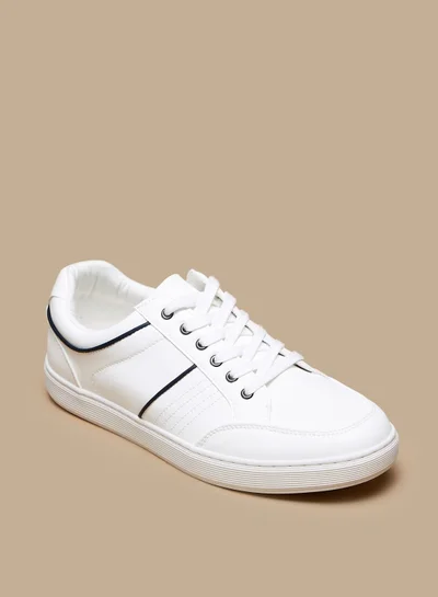 shoexpress Solid Sneakers with Lace Up Closure