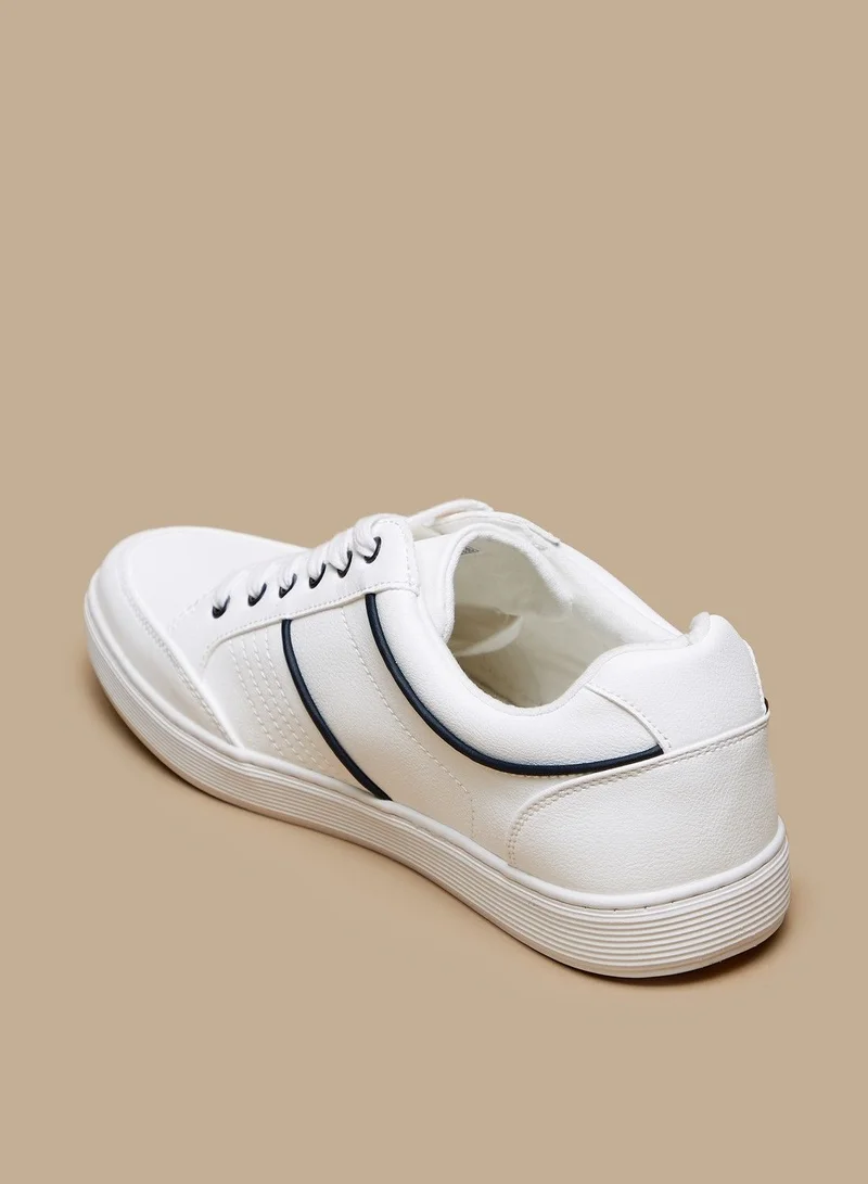 shoexpress Solid Sneakers with Lace Up Closure