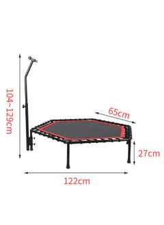 Arabest Mini Fitness Trampoline, 40 Inch Foldable Rebounder Trampoline with Handrail and Safety Pad for Kids Adults Indoor Outdoor Workout Cardio Exercise  - Image 5