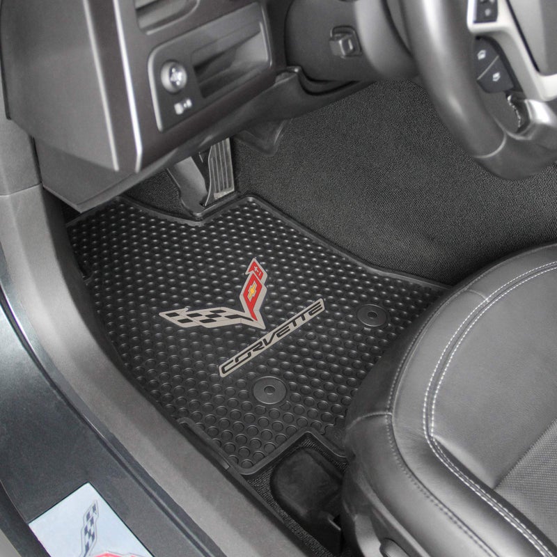 Lloyd Mats CustomFit AllWeather Rubber Floor Mats for Corvette C7 20142019 2pc Set