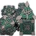 ORIFANTOU 7PCS Metal DND Dice Set with Box Debris RPG Green D and D Dice for use with DD Tabletop Games Role Playing Game Polyhedral Dice Set D20 D12 D10 D8 D6 D4 - Image 4