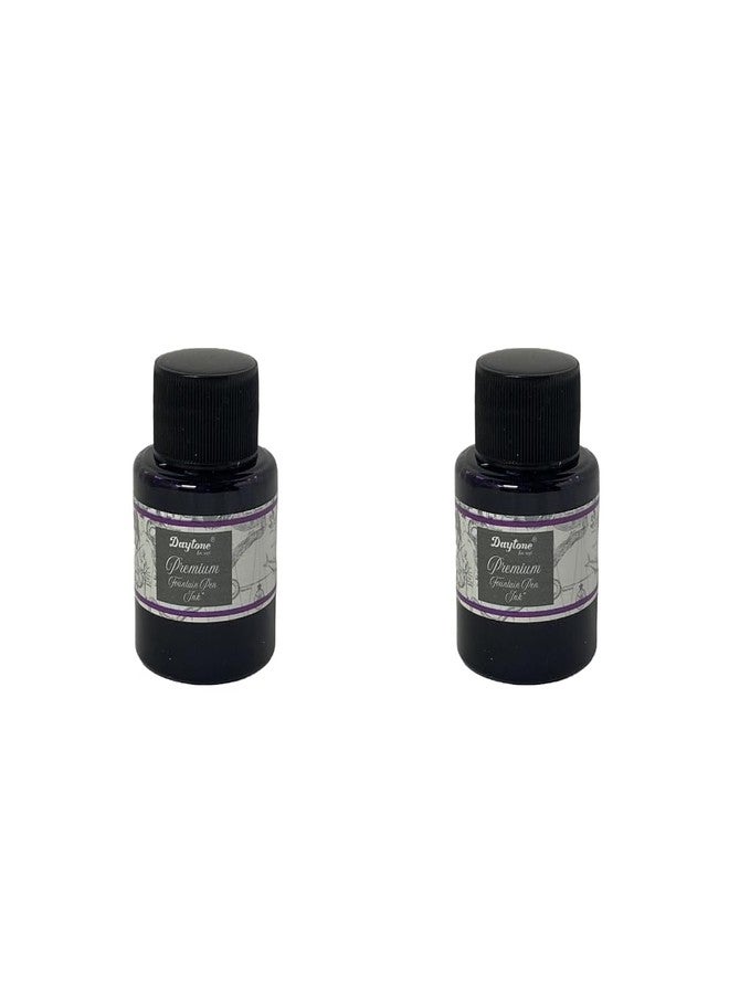 Daytone Premium Fountain Pen Ink (Double Pack of 2) (Aubergine, 30 ml Each) - Image 1