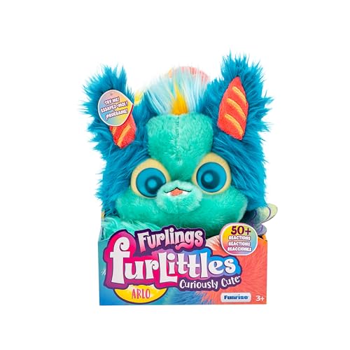 Furlings Furlittles Arlo 65 Interactive Plush Toy 50 Sounds Expressions Gift for Girls Boys 3 Blue - Image 1