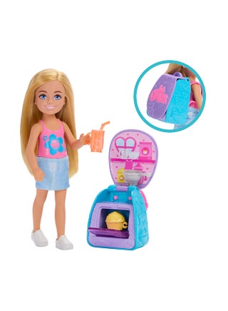 Family & Friends Cupcake Baking Backpack Blonde Chelsea Doll, Wearable Backpack with Baking Play Pieces - view 3