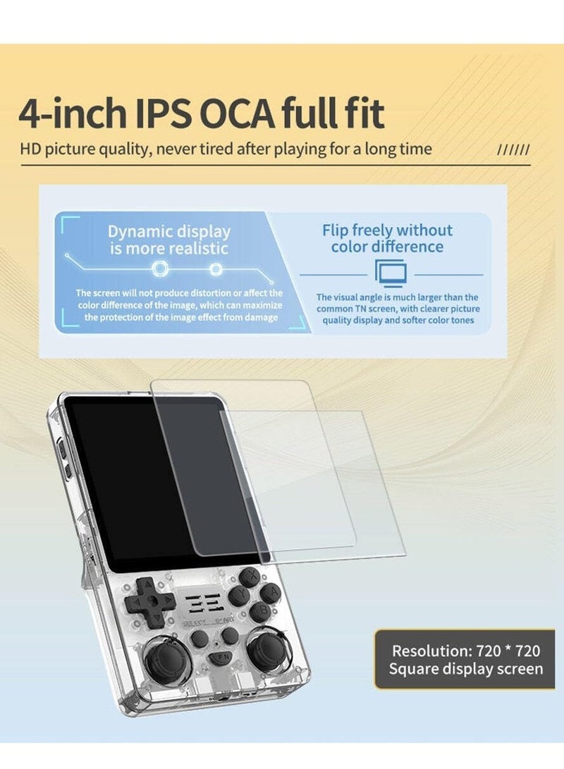 باوكيدي وحدة تحكم ألعاب محمولة RGB20SX مع 10000 جيجا، 4 بوصة IPS مفتوحة المصدر Linux Retro وحدة تحكم ألعاب محمولة، بطارية 5000 مللي أمبير هدية محاكي محمول للأطفال البالغين (أزرق، 128 جيجابايت) - Image 5