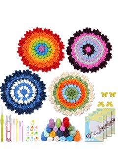 Excefore Crochet Kit for Beginners, Flower Crochet Kit for Kids and Adults, Step-by-Step Video Tutorials, Suitable for Starters Adult Kids Instruction and Video Tutorials  - Image 1