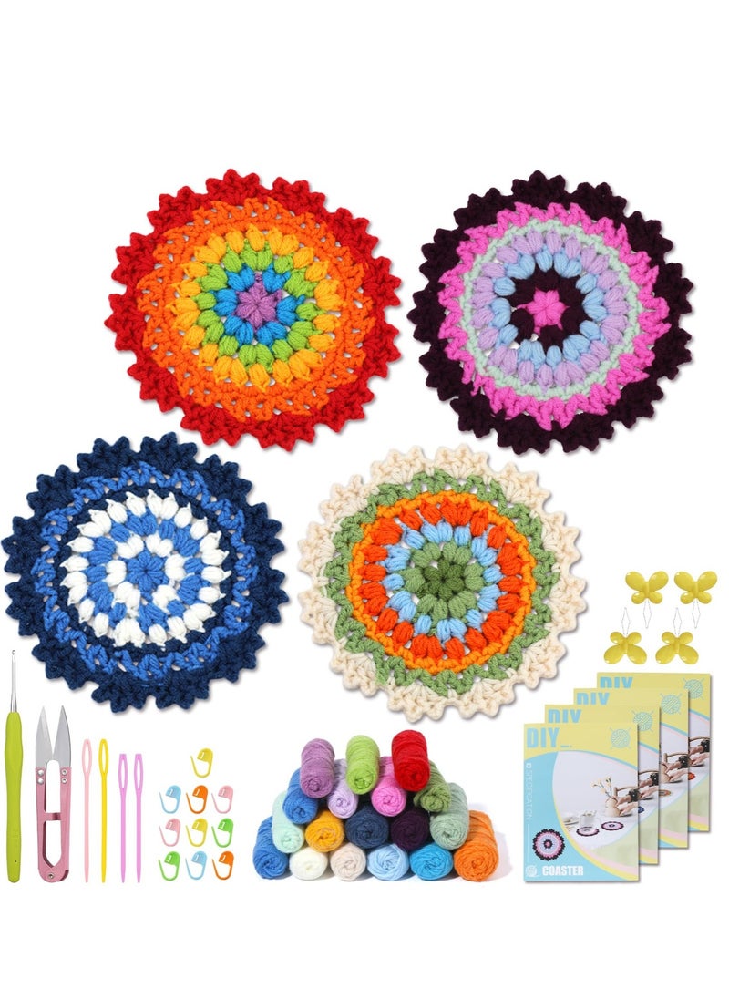 Excefore - Crochet Kit for Beginners, Flower Crochet Kit for Kids and Adults, Step-by-Step Video Tutorials, Suitable for Starters Adult Kids Instruction and Video Tutorials - Image 1