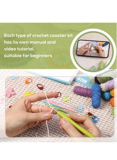 Excefore Crochet Kit for Beginners, Flower Crochet Kit for Kids and Adults, Step-by-Step Video Tutorials, Suitable for Starters Adult Kids Instruction and Video Tutorials  - Image 2