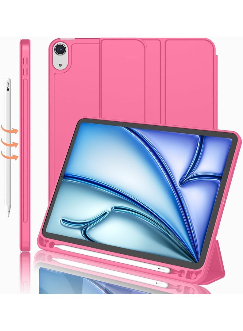 Theodor SlimShell Case for iPad Air 11-inch M2 (2024), iPad Air 5th Generation (2022) / iPad Air 4th Gen (2020) 10.9 Inch - Flexible Soft Back Cover with Pencil Holder Watermelon  - Image 1