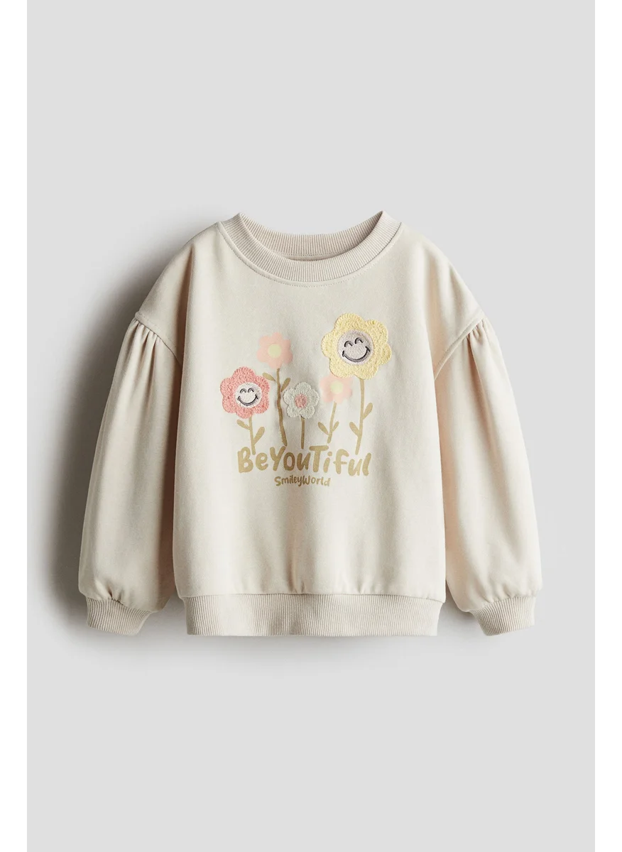 اتش اند ام Motif-Detail Sweatshirt