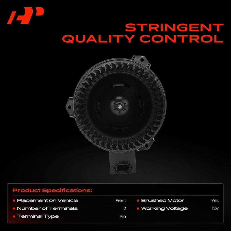 A-Premium Front HVAC A/C Heater Blower Motor Compatible with Ford 2010 2011 2012 2013 2014 Mustang, with Fan Cage - Image 3