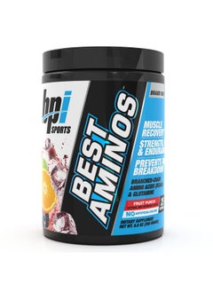 BPI SPORTS Best Aminos Bcaa Powder Post Workout & Glutamine Recovery Drink With Branched Chain Amino Acids For Hydration & Recovery For Men & Women Fruit Punch 25 Servings  - Image 1