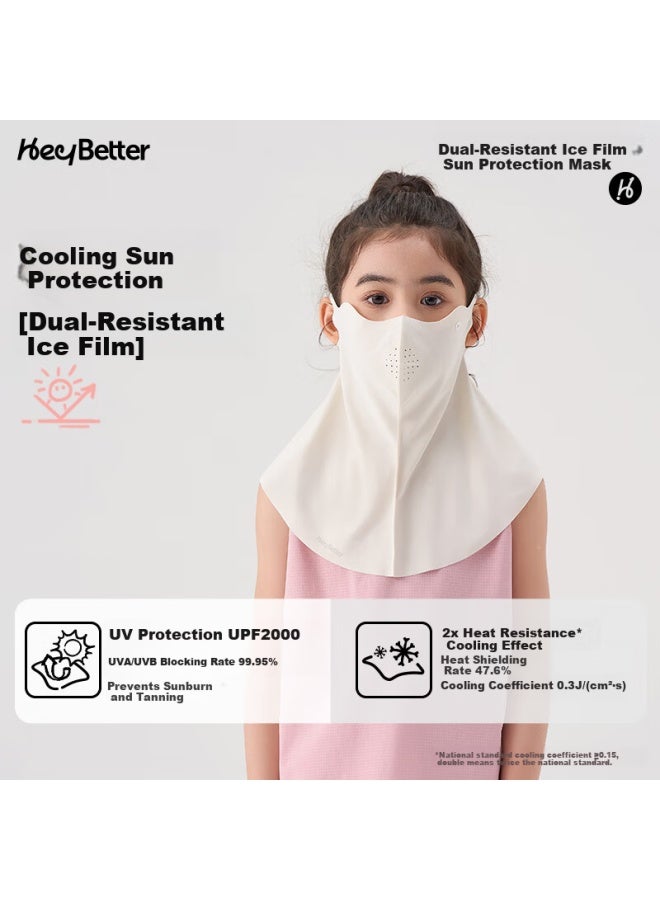 Heybetter Sunscreen Face Mask Women Breathable Mesh Outdoor Cycling Sun Protection Neck And Face Cover Sea Mist Gray L - Image 3