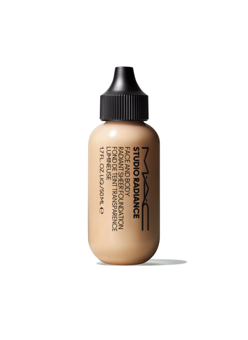 MAC Cosmetics Studio Radiance Face and Body Radiant Sheer Foundation Light beige with neutral undertone for light skin C1  - Image 1