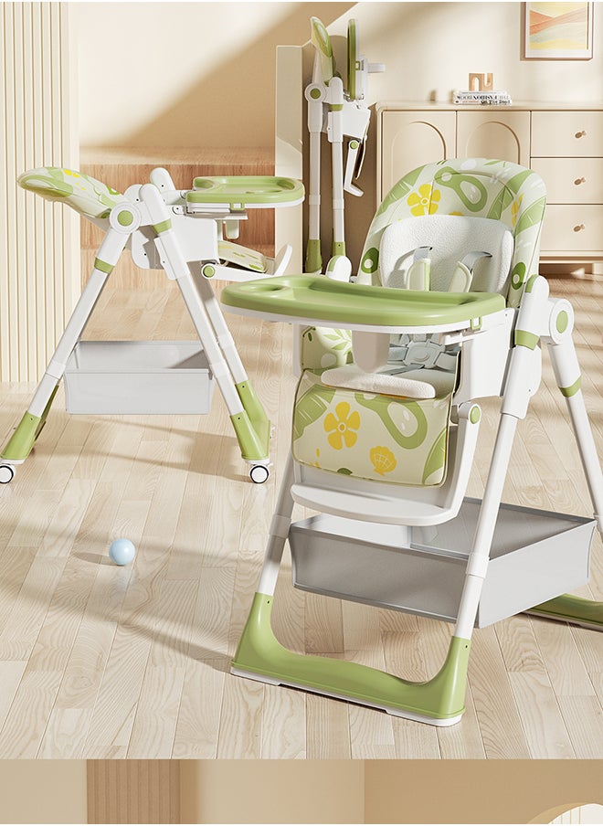 kiddoz - Dining Baby High Chair - Green - Image 1