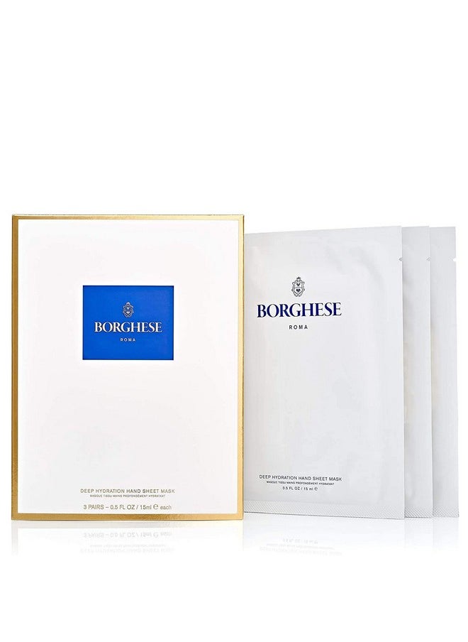 Borghese Deep Hydration Hand Sheet Masks Pair Of 3 Hand Masks For Hand Treatment  - Image 2