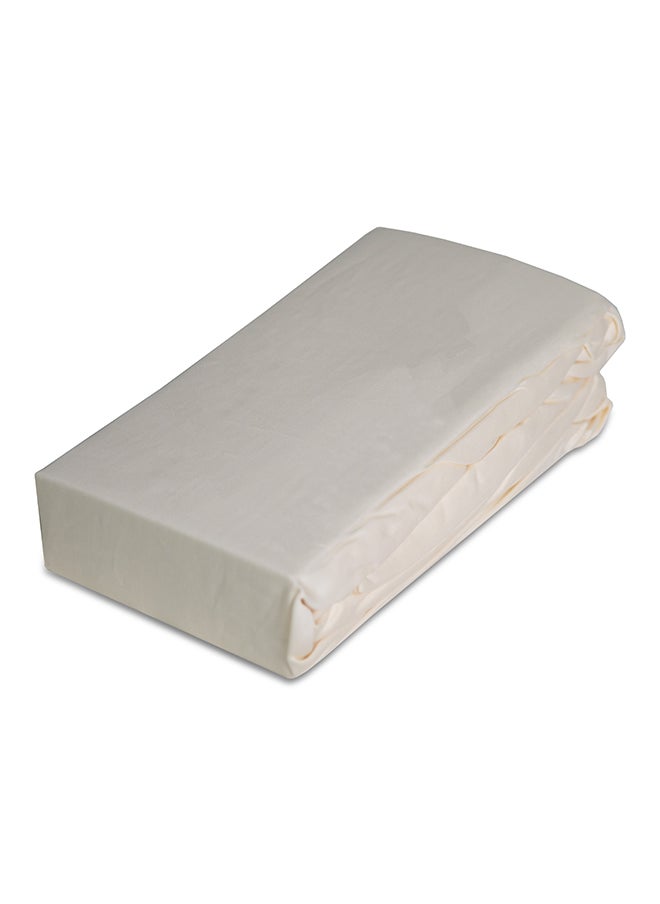 Cannon Cannon Fitted Sheet Single 1Pc Plain Ivoryc  - Image 2