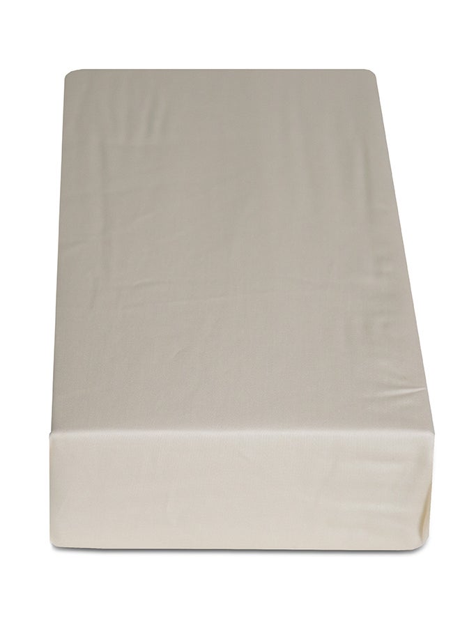 Cannon Cannon Fitted Sheet Single 1Pc Plain Ivoryc  - Image 1
