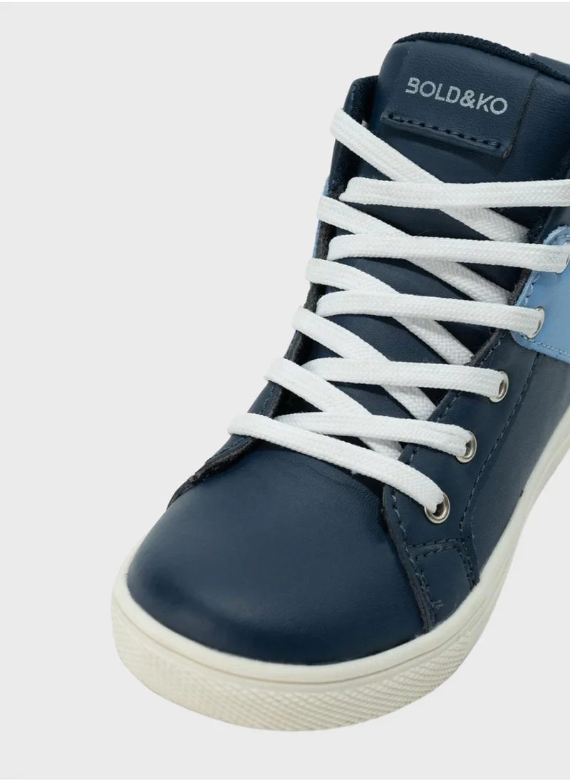 بولد اند كو Kids Gabriella High Top Lace Up Sneakers