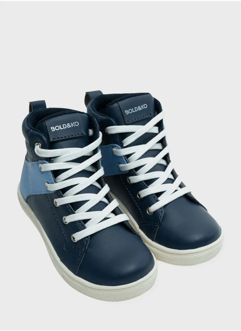 بولد اند كو Kids Gabriella High Top Lace Up Sneakers