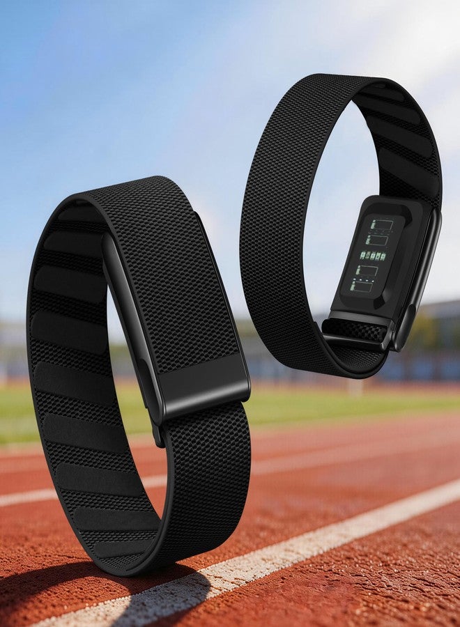Getino Nylon Bicep Band Compatible with Whoop 5.0 Bands One, Peak and Life MG, Breathable Sport Adjustable Elastic Replacement Strap for Whoop Bicep Band 5.0 Fitness Activity Tracker, BlackBlack - Image 5