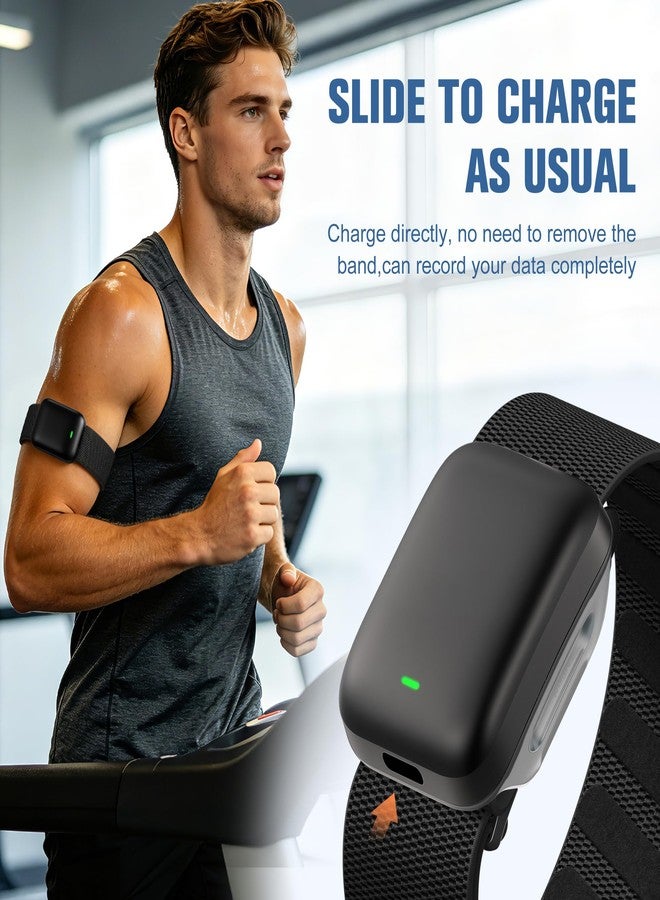 Getino Nylon Bicep Band Compatible with Whoop 5.0 Bands One, Peak and Life MG, Breathable Sport Adjustable Elastic Replacement Strap for Whoop Bicep Band 5.0 Fitness Activity Tracker, BlackBlack - Image 3