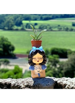 Taşdevri Life Tasdevri Life Pencil Holder Succulent Flower Pot Holder Figurine Girl Large Size  - Image 4