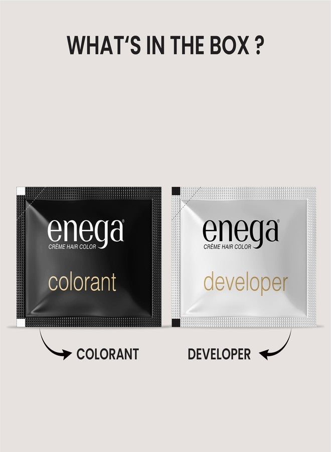 Enega No Ammonia Grey Coverage Long Lasting Creme Hair Color with Argan Oil & Green Tea Extract (Pack of 5, FLAME RED) - Image 3