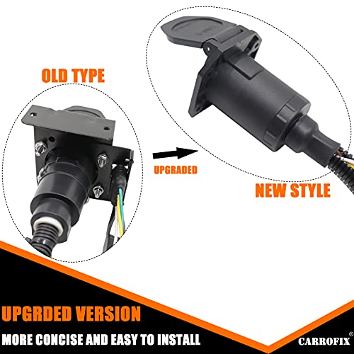 CARROFIX Universal Fit 4-Way to 7-Way RV Blade and 4-Way Flat Female Trailer Wiring Adapter Connector Kit - Image 2
