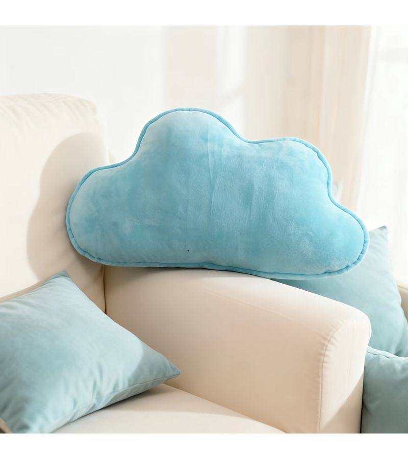 Blue Cloud Shaped Decorative Cushion for Bed Backrest and Home Decor - Image 5