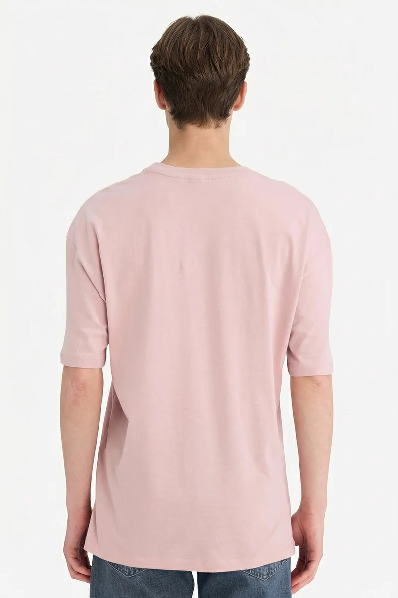 Defacto  Oversize Crew Neck Basic Cotton T-Shirt for Men | Best Price UAE