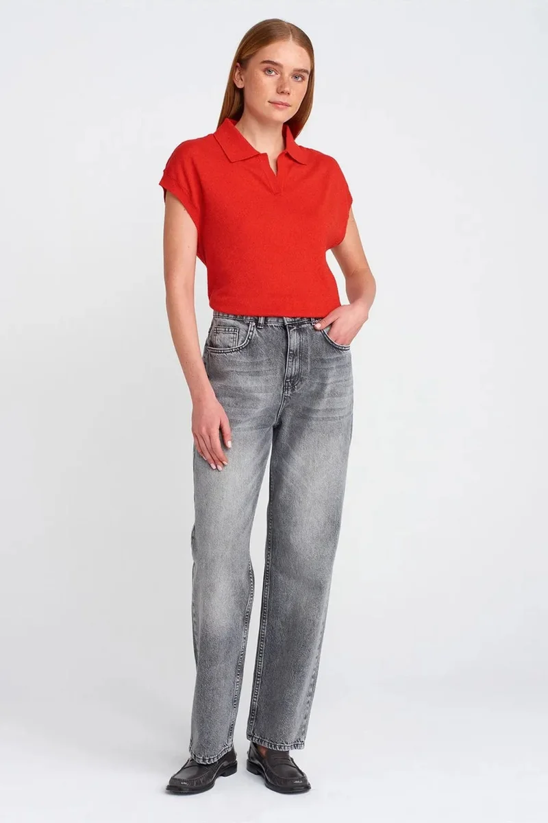 DILVIN High-Waist Straight-Leg Mom Jeans