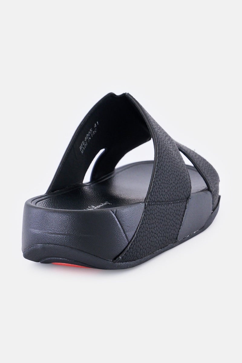 English Laundry Men Slip On Arabic Sandals, Black - Image 3