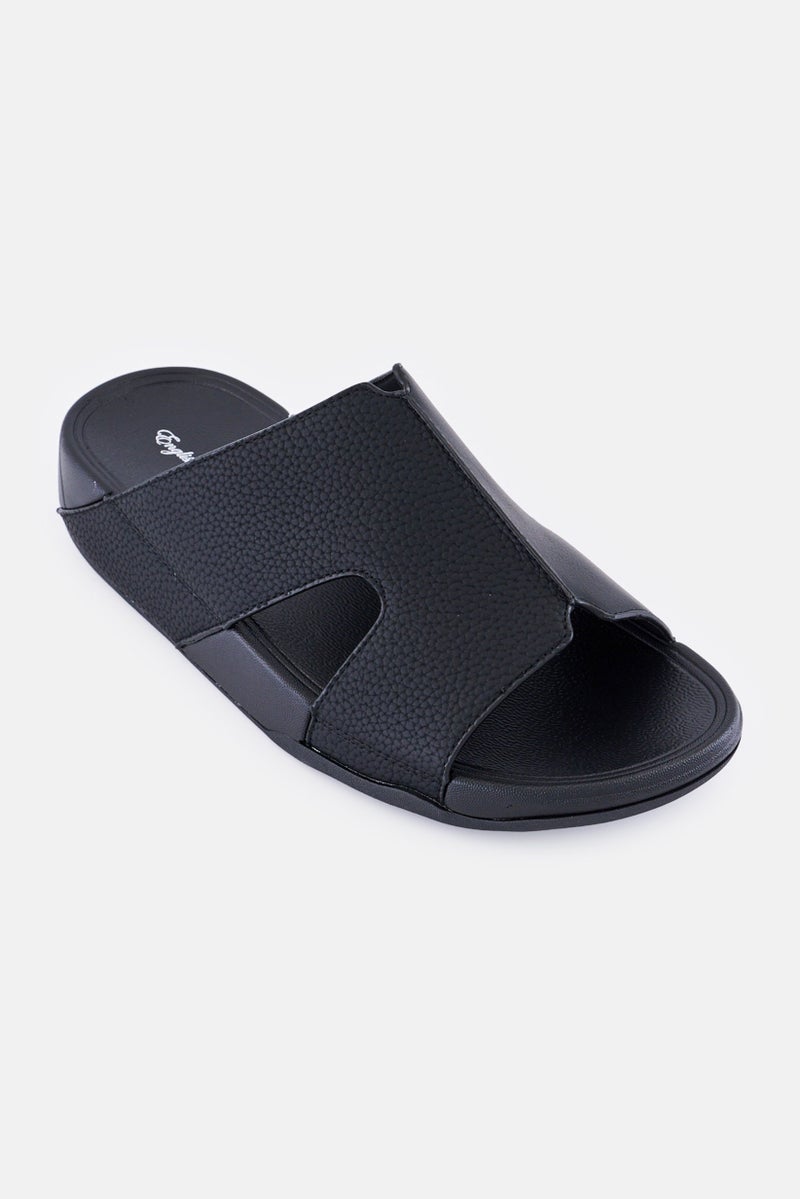 English Laundry Men Slip On Arabic Sandals, Black - Image 1